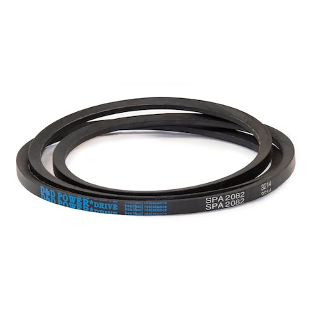D&D SPA2082 Metric V-Belt, 2082mm Outside Length, 13 mm Top Width, 10 mm Thickness, 1 Ribs SPA2082